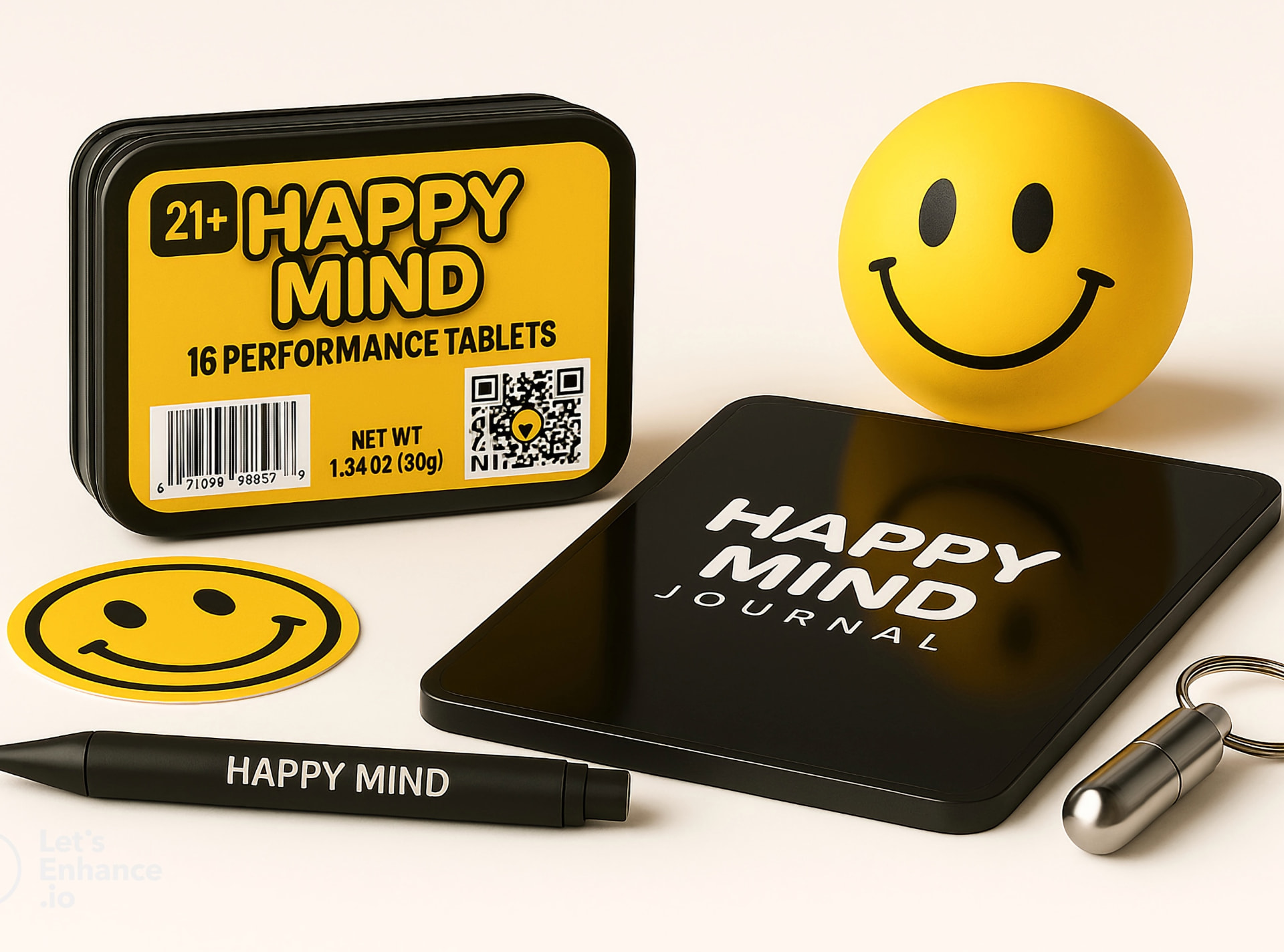 Happy Mind product photography